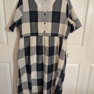 Cottage Core Gingham Dress